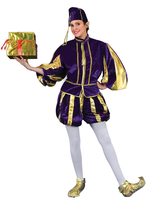 Christmas Purple Jolly Elf Costume - Adult Woman