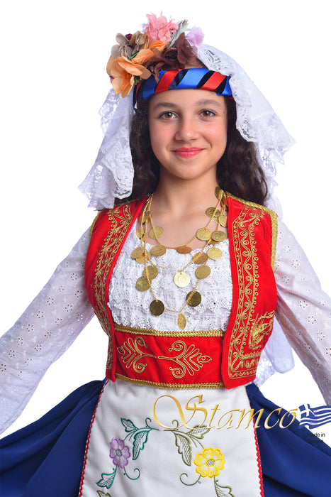 Traditional Girl Corfu Girl Dress (Sizes 4-12)