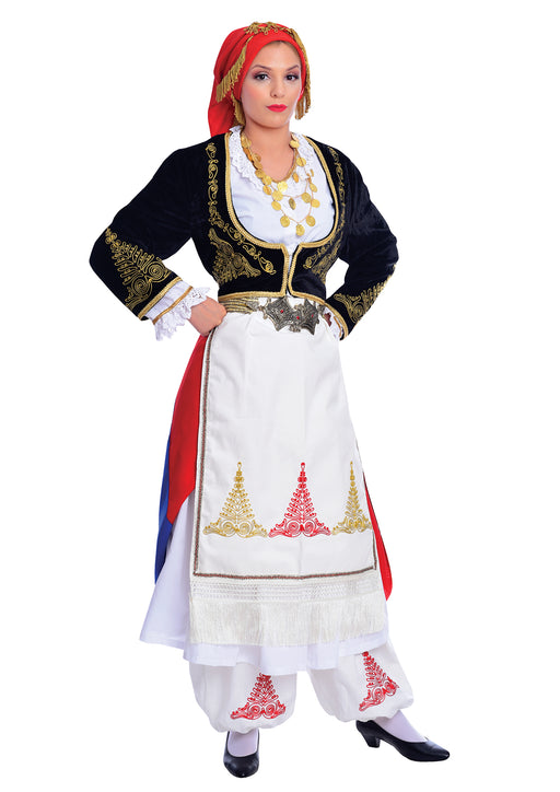 Traditional Embroidered Cretan Dress Woman