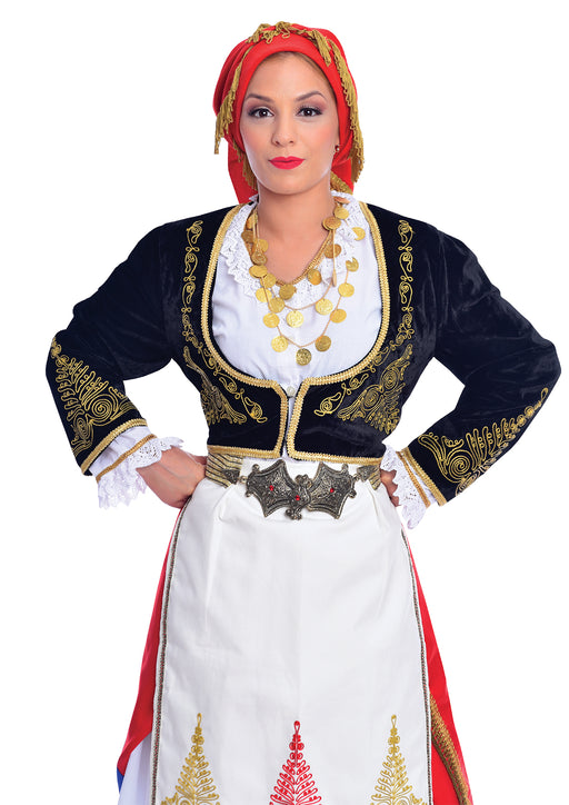 Traditional Embroidered Cretan Dress Woman