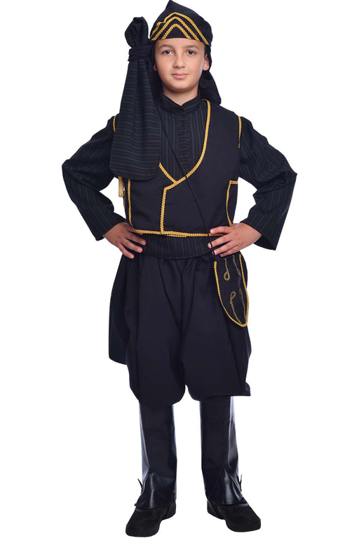 Pontos Boy Black Costume  (Sizes: 8-16)