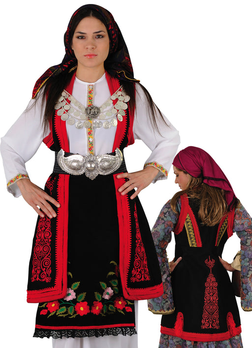 Macedonia Embroidery Woman Vest Costume - Vest Only