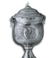 Nickel Hand Carved Holy Orthodox Baptismal Font - Size 3 (with water drain and lid)
