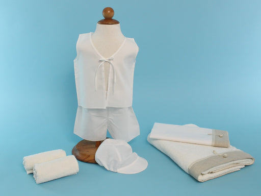 7 Piece Boy's Milos Ivory Ladopana Oil Towel Set (Up to 12 Months)