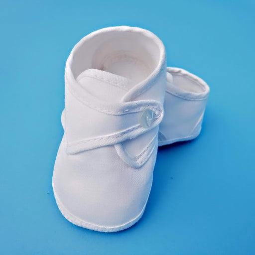 Boys Shoe - Cotton Sateen Shoe with Button Closure