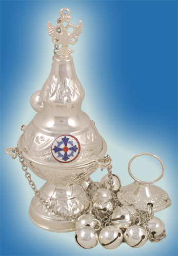 Orthodox Church Censer - Enamel - Silver Plated