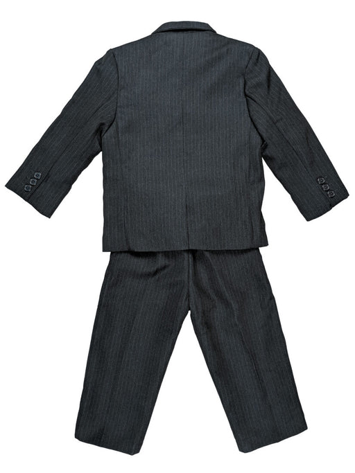 Boys Pinstripe Suit Set with Matching Tie – Navy Blue (Sizes 2T -20)