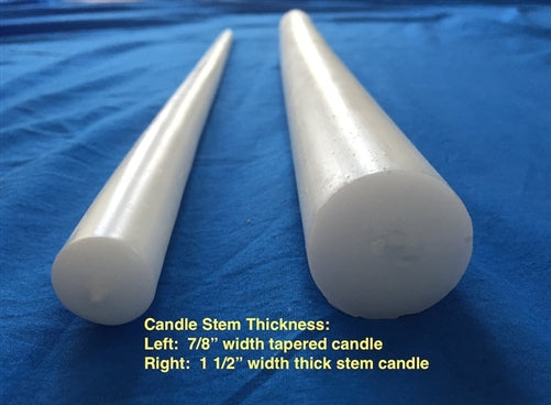 Plain White Candle 36"  - Thick Stem