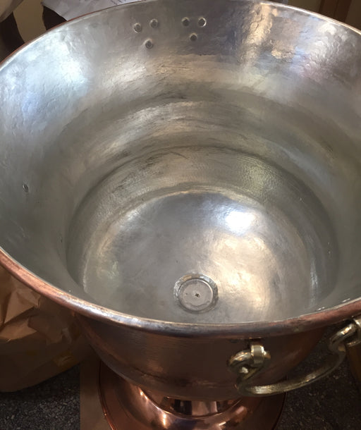 Orthodox Baptismal Font - Hammered Copper - Size 2 (with water drainage option)