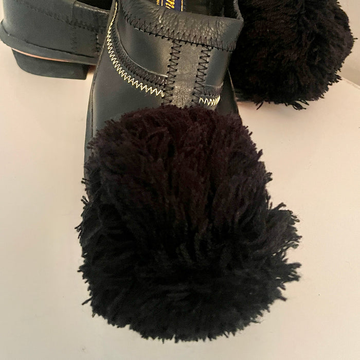 Tsarouchi Black Shoe - Sizes 30, 31, 32, 33, 34 (Little Kid Size 12 - Size 3.5)