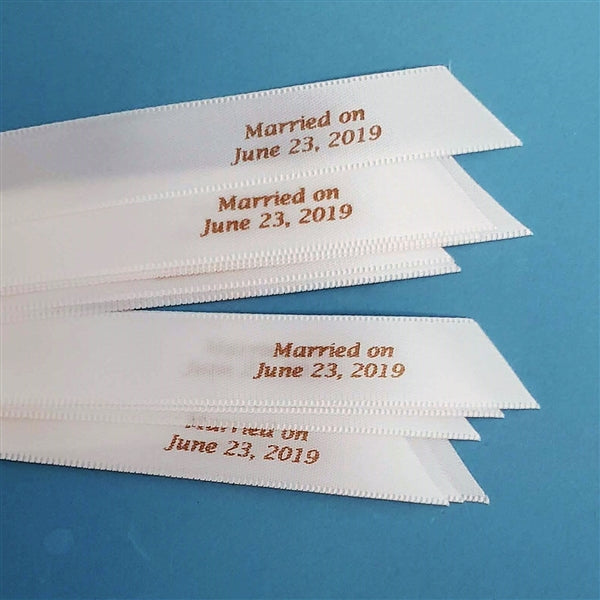 Personalized Ribbon for Favor or Witness Pin