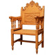 Orthodox Bishop’s Chair – Hand-Carved Oak with Ornate Back Design