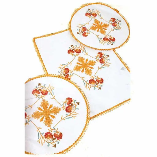 Gold-Embroidered Dikerotrikera Covers – Velvet Liturgical Set - 4 color options