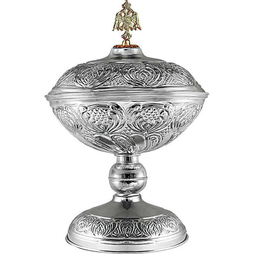 Holy Bread Bowl Carved Design - Gold or Silver