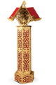 Orthodox Holy Book Stand - Double Holy Book Stand with Red Velvet & Byzantine Design