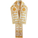 Priest Stole - Omophorion with Epitrachelion – White with Seraphim and Floral Embroidery
