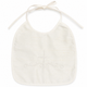 100% Raw Silk Bib with Embroidered Cross