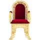 Orthodox Bishop’s Chair – Gold Aluminum with Velvet Upholstery