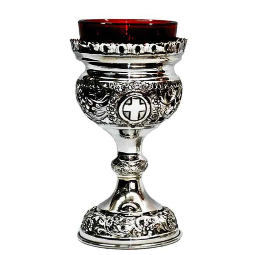 Holy Table Candle - Silver With Cover
