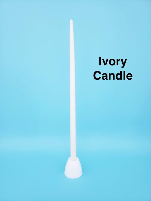 Plain *IVORY* Candle 18" -Thin Stem