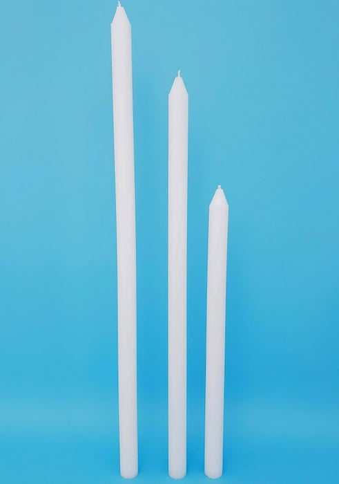 Plain White Candle 30" - Thick Stem