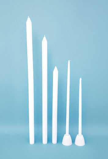 Plain White Candle 36"  - Thick Stem