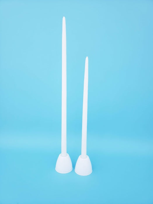 Plain White Candle 18" - Thin Stem