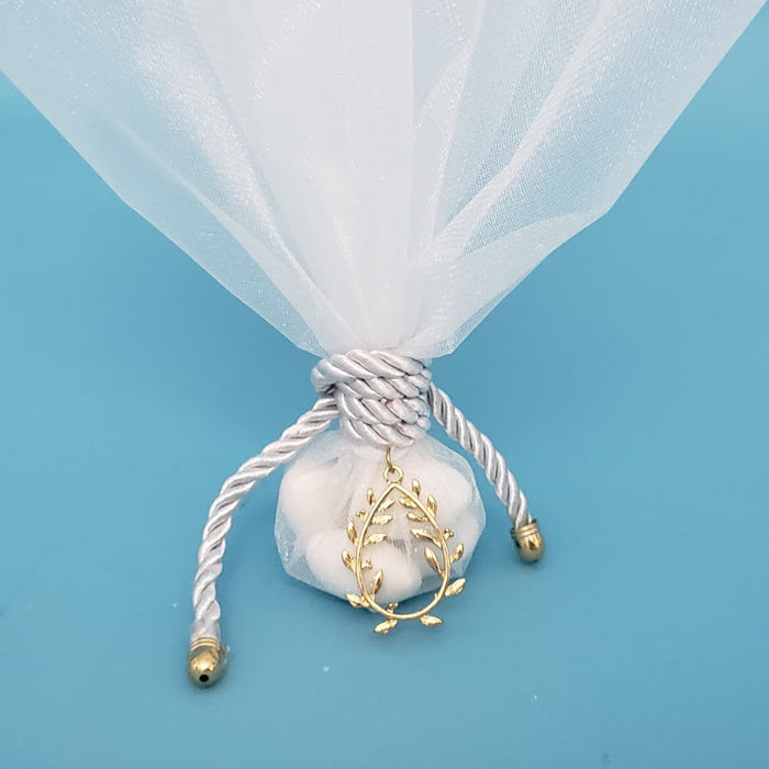 Laurel Wreath Bomboniera Jordan Almond Favor