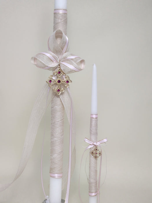 Anastasios Thick Stem Orthodox Baptismal Candle