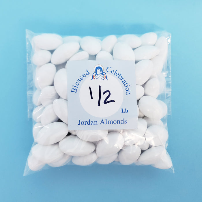 Jordan Almonds Koufeta White - 1/2 Pound - 8 oz