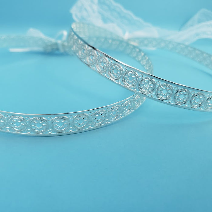 Crown Pair - Silver Wedding Stefana