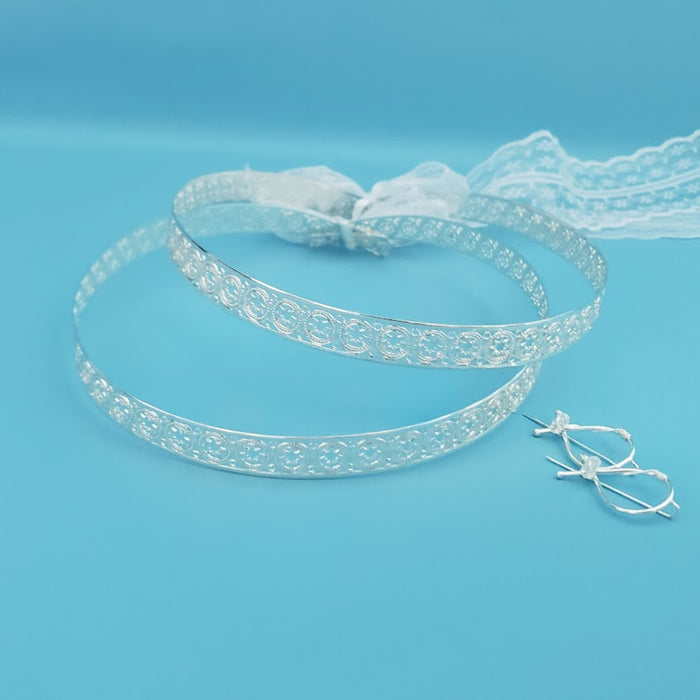 Crown Pair - Silver Wedding Stefana