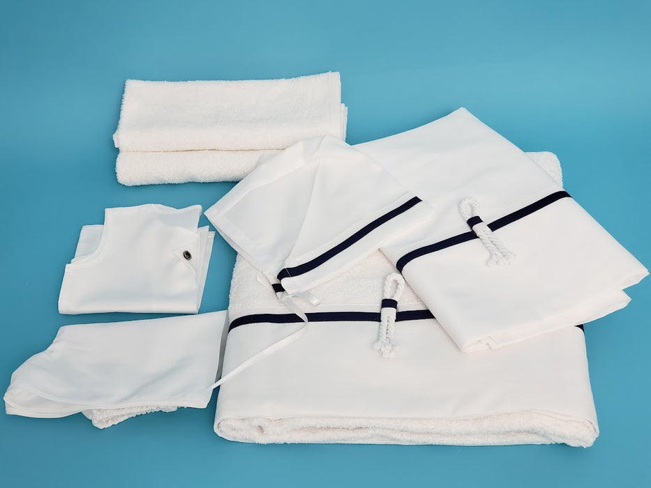 7 Piece Boy's Nautical Rope Orthodox Lathopana Oil Towel Set (3-12 month)