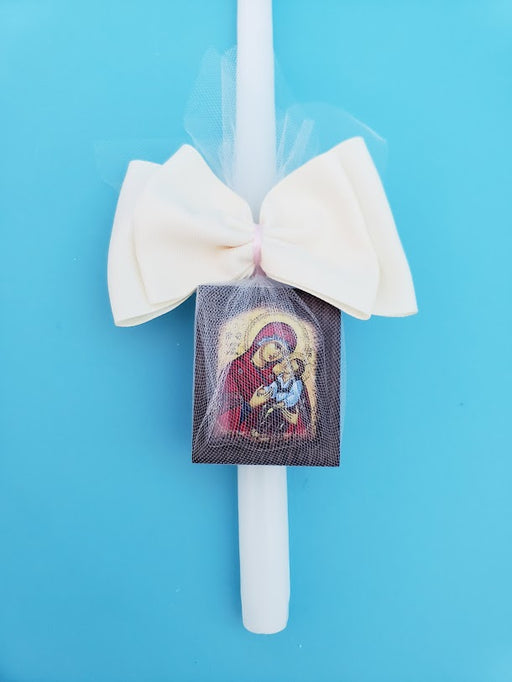 15" Easter Lambatha Candle - Panagia