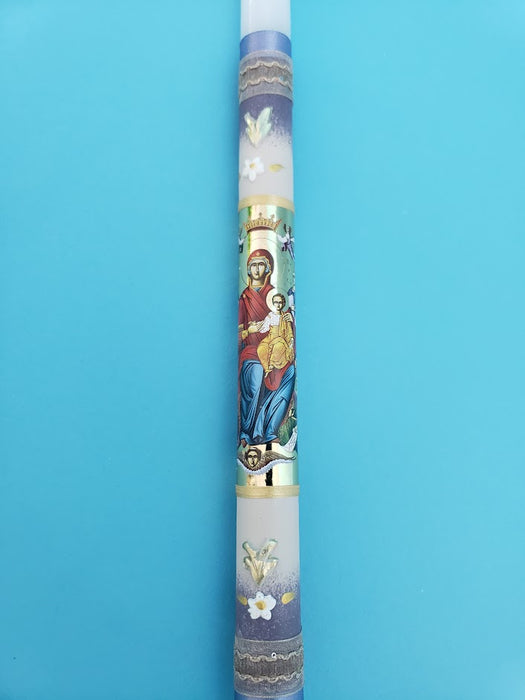 15" Easter Lambatha Candle - All- Holy Virgen Mary