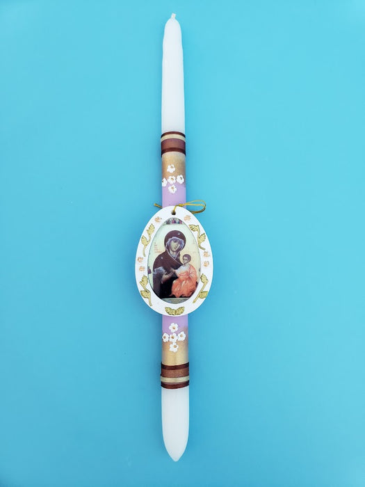 15" Easter Lambatha Candle - Panagia Virgin