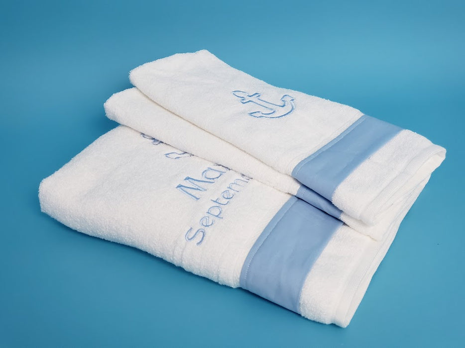 3 Piece Towel Set - Anchor