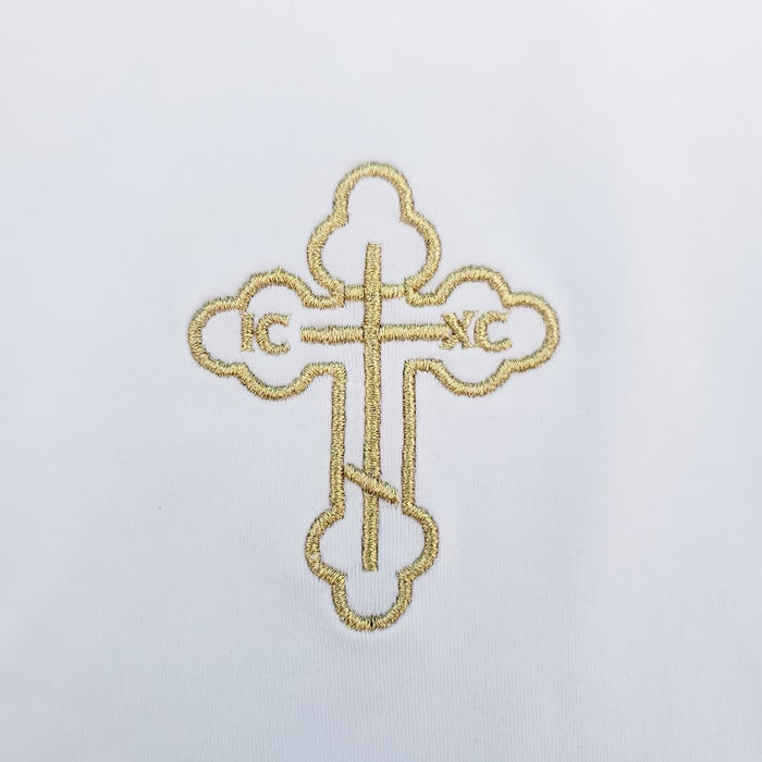 Cotton Embroidered Bib with Cross