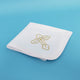 Double-Layer Cotton Baby Blanket – White with Gold Cross Embroidery