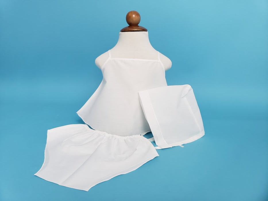 7 Piece - Anna Girl's Lathopana Lace (Size 3-12 month) - Ivory