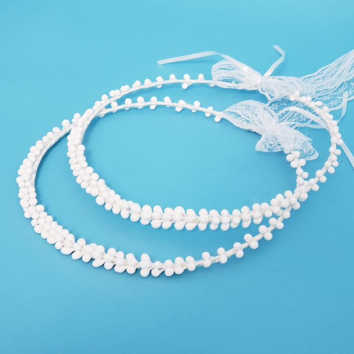 Crown Pair: Porcelain Buds Stefana Wedding Crowns