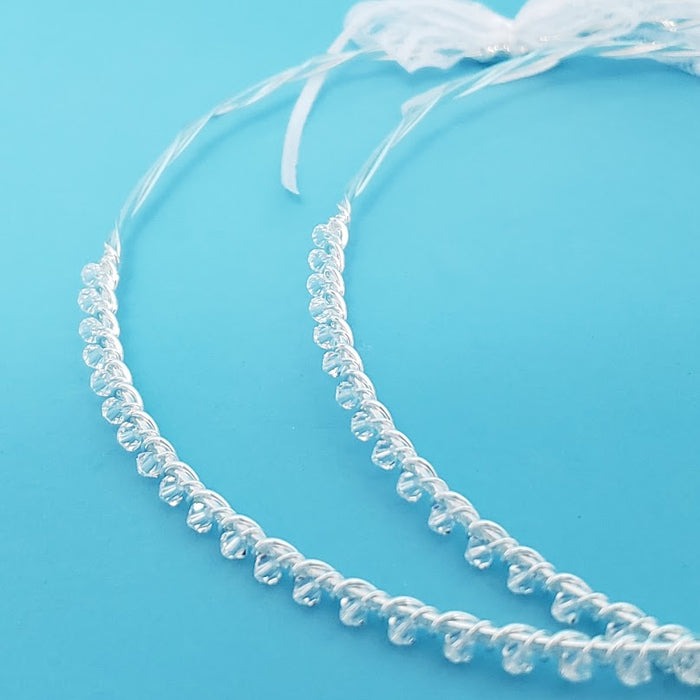 Crown Pair - Silver with Swarovski Crystals Wedding Crowns