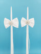 Eva Wedding Pearl & Crystal Lambatha -Tapered Candle - Set of 2