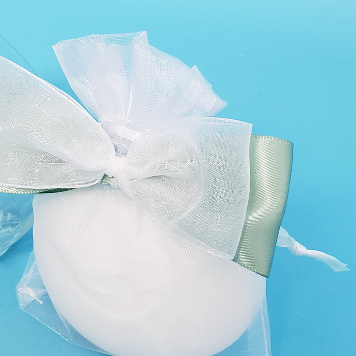 Christening Anointing Oil Bottle & Soap set - With Clay Flower