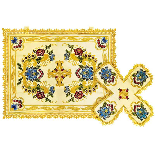 Holy Chalice Covers with Embroidered Floral Motifs – in 5 Color Options