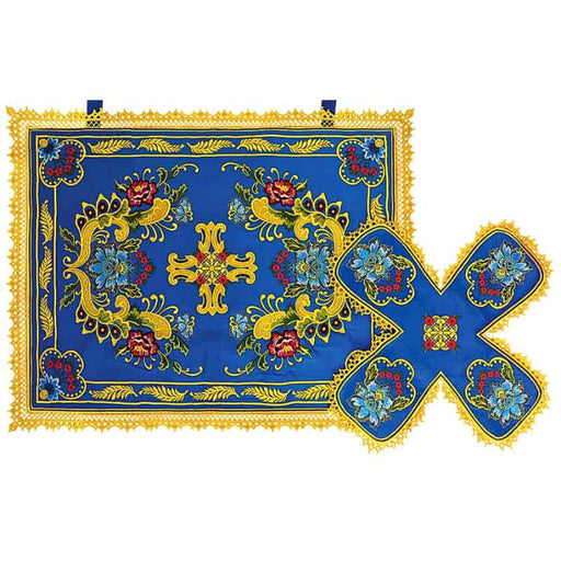 Holy Chalice Covers with Embroidered Floral Motifs – in 5 Color Options