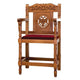 Orthodox Wooden Chair – Hand-Carved Oak with Byzantine Eagle Design (Single, Double, Triple, or Quadruple)