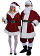 Christmas Burgundy Velvet Miss Santa Costume - Adult Woman