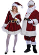 Christmas Burgundy Velvet Miss Santa Costume - Adult Woman