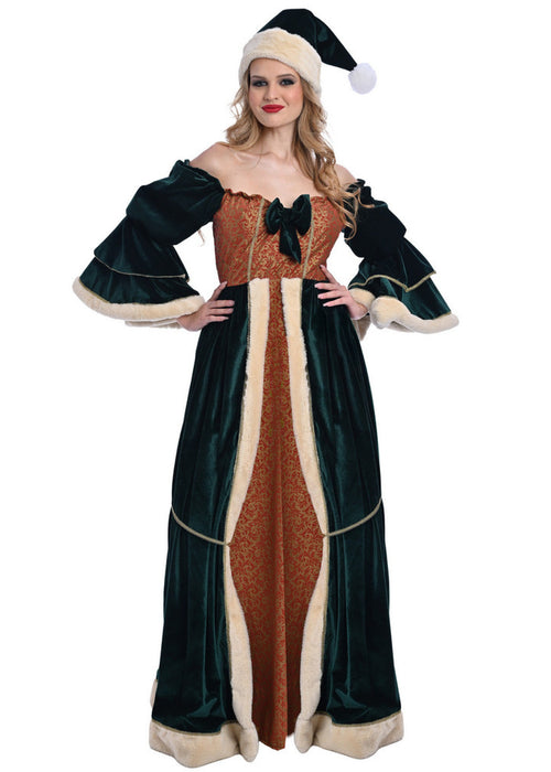 Christmas Green Mrs. Santa Claus Costume - Adult Woman